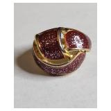 American Flag Themed Ring with Multi-Gemstone Companion