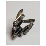 Empire Sterling Silver Art Deco Ring