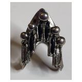Empire Sterling Silver Art Deco Ring