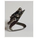 Empire Sterling Silver Art Deco Ring
