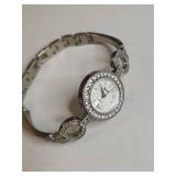 Crystal Embellished Bracelet Watch