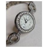 Crystal Embellished Bracelet Watch