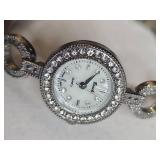 Crystal Embellished Bracelet Watch