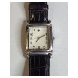 Silpada Square Japanese Watch with Leather Band