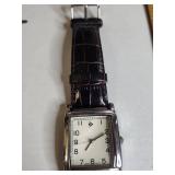 Silpada Square Japanese Watch with Leather Band