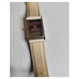 Silpada Designs Rectangular Watch with White Leather Band