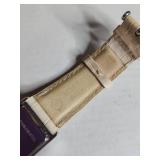 Silpada Designs Rectangular Watch with White Leather Band