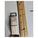 Silpada Designs Rectangular Watch with White Leather Band