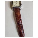 Silpada Designs Square Watch with Brown Leather Band