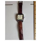 Silpada Designs Square Watch with Brown Leather Band