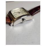 Silpada Designs Square Watch with Brown Leather Band
