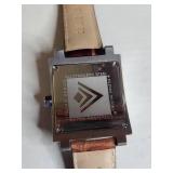 Silpada Designs Square Watch with Brown Leather Band
