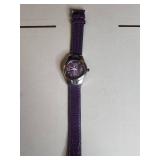 Bijoux Terner Purple Roman Numeral Watch with Crystal Accents