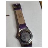 Bijoux Terner Purple Roman Numeral Watch with Crystal Accents