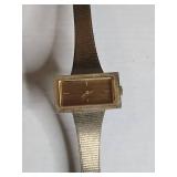 1970s Sutton Rectangular Watch with Metal Band