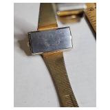 1970s Sutton Rectangular Watch with Metal Band