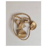 Vintage Modernist Cubist Brooch