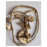 Vintage Modernist Cubist Brooch