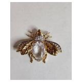 Swarovski Crystal Bee Brooch with Rhinestones