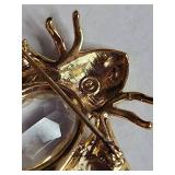 Swarovski Crystal Bee Brooch with Rhinestones