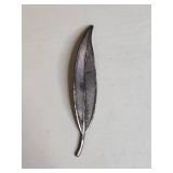 Sterling Silver Feather Brooch 5g