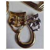 Theater Brooch Collection - Comedy/Tragedy Mask Set