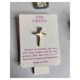 Three Piece Gift Set - Angel Plaque, Teddy Bear Pin and Gold Cross Pin