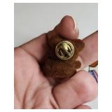 Three Piece Gift Set - Angel Plaque, Teddy Bear Pin and Gold Cross Pin