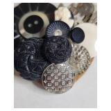Mixed Button and Watch Parts Brooch