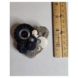 Mixed Button and Watch Parts Brooch