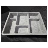 Navaris Felt Drawer Organizer Tray - Tidy Desk Drawers, Office Supplies, Jewelry, Cosmetics, Small Personal Items and Accessories - Gray - Retail: $22