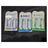 Replacement Brush Heads Compatible with Oral-B Electric Toothbrushes, 12 Pack Professional Electric Toothbrush Heads, 3 Types for Gum Care, Deep Cleaning, and Sensitive Teeth - Retail: $13