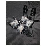 HUHOLE Garage Hooks Heavy Duty 4PC, Steel Garage Wall Hooks, Black, Anti-slip Vinyl Coated - Retail: $13