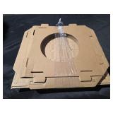 Navaris Modular Cardboard Cat House - DIY Corrugated Cardboard Configurable Play Tower Condo for Small Cats, Kittens, Rabbits - 3 Cubes - Retail: $21