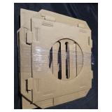 Navaris Modular Cardboard Cat House - DIY Corrugated Cardboard Configurable Play Tower Condo for Small Cats, Kittens, Rabbits - 3 Cubes - Retail: $21