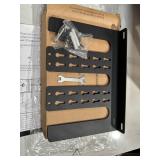 Navaris Drill Holder for Pegboard or Wall - Tool Organizer Storage Accessories - Wall Mount Rack for Pegboards, Garage Walls, Power Tools - Retail: $39