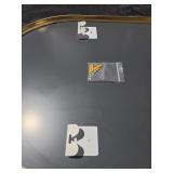 Navaris Arched Wall Mirror - Full Length Golden Arch Framed Mirror - Wall-Mounted Mirror with Gold Aluminum Alloy Frame - 43.3 x 19.7 in (110 x 50 cm) - Retail: $111