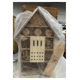 Navaris Insect House with Stakes - Extra Large Wooden Bug Hotel 22.4\" H x 15\" W - Bee, Butterfly, Ladybug Natural Nesting Habitat for Garden and Yard - Retail: $73
