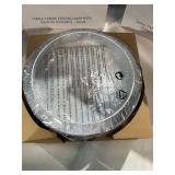 Navaris Flush Mount Ceiling Light - 12.6\" Diameter Drum Lamp Shade LED Fixture with Remote Control - Bedroom Nursery - Light Gray with Star Effect - Retail: $45