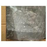 Navaris Flush Mount Ceiling Light - 12.6\" Diameter Drum Lamp Shade LED Fixture with Remote Control - Bedroom Nursery - Light Gray with Star Effect - Retail: $45