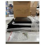 Navaris Bamboo Desk File Organizer - Paper Tray Letter Storage with 4 Adjustable Shelves - Desktop Inbox Trays - 13\" x 9.6\" x 10.2\" - Black - Retail: $32