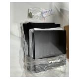 Navaris Bamboo Desk File Organizer - Paper Tray Letter Storage with 4 Adjustable Shelves - Desktop Inbox Trays - 13\" x 9.6\" x 10.2\" - Black - Retail: $32