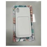 kwmobile Case Compatible with Apple iPhone XR Case - TPU Phone Cover with Credit Card Holder - (white) - Retail: $9