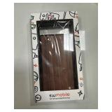 kwmobile Real Wood Case Compatible with Google Pixel 6a Case - Hard Wooden Cover w/TPU Bumper - Dark Brown Walnut - Retail: $13