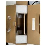 Navaris Wood Monitor Stand Riser - Computer Desk Organizer Desktop Dock Wooden Mount Display for PC TV Screen Notebook Laptop - Walnut - Retail: $72