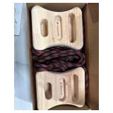 Navaris Rock Climbing Fingerboards - Set of 2x Wooden Hangboard Fingerboard Hanging Block for Training Fingers, Rock Climbers - Bouldering Hang Blocks - Retail: $58