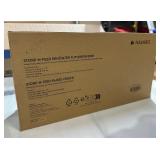 Navaris Raised Dog Food Bowls with Stand - Elevated Pet Bowl Feeding Station for Large, Medium, and Small Dogs - High 2 Bowl Feeder with Storage & Splash-Proof Feature - Navy Blue - Retail: $39