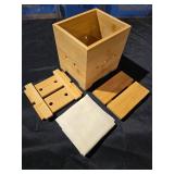 Navaris Bamboo Tofu Maker Kit - Tofu Mold for Making Fresh Homemade Tofu, Cheese, Tempeh - Tofu Making Kit Made of High Quality 100% Natural Material - Retail: $32