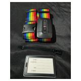 Navaris TSA Luggage Strap - Secure Adjustable Strap for Suitcases with Combination Lock - Lockable Cross Case Travel Belt for Luggage with ID Tag - Retail: $7