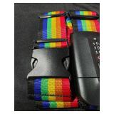 Navaris TSA Luggage Strap - Secure Adjustable Strap for Suitcases with Combination Lock - Lockable Cross Case Travel Belt for Luggage with ID Tag - Retail: $7